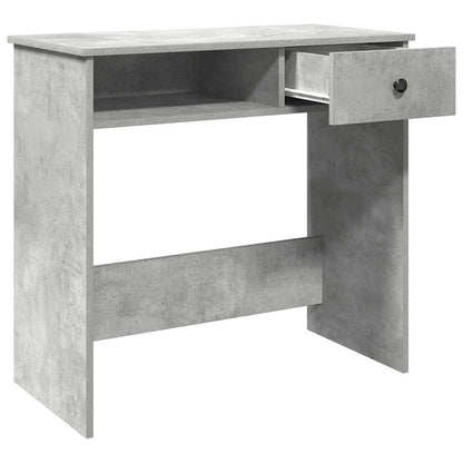 Desk 80x40x75 cm processed wood concrete gray