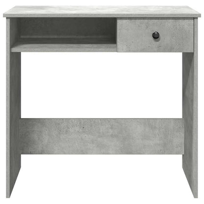 Desk 80x40x75 cm processed wood concrete gray