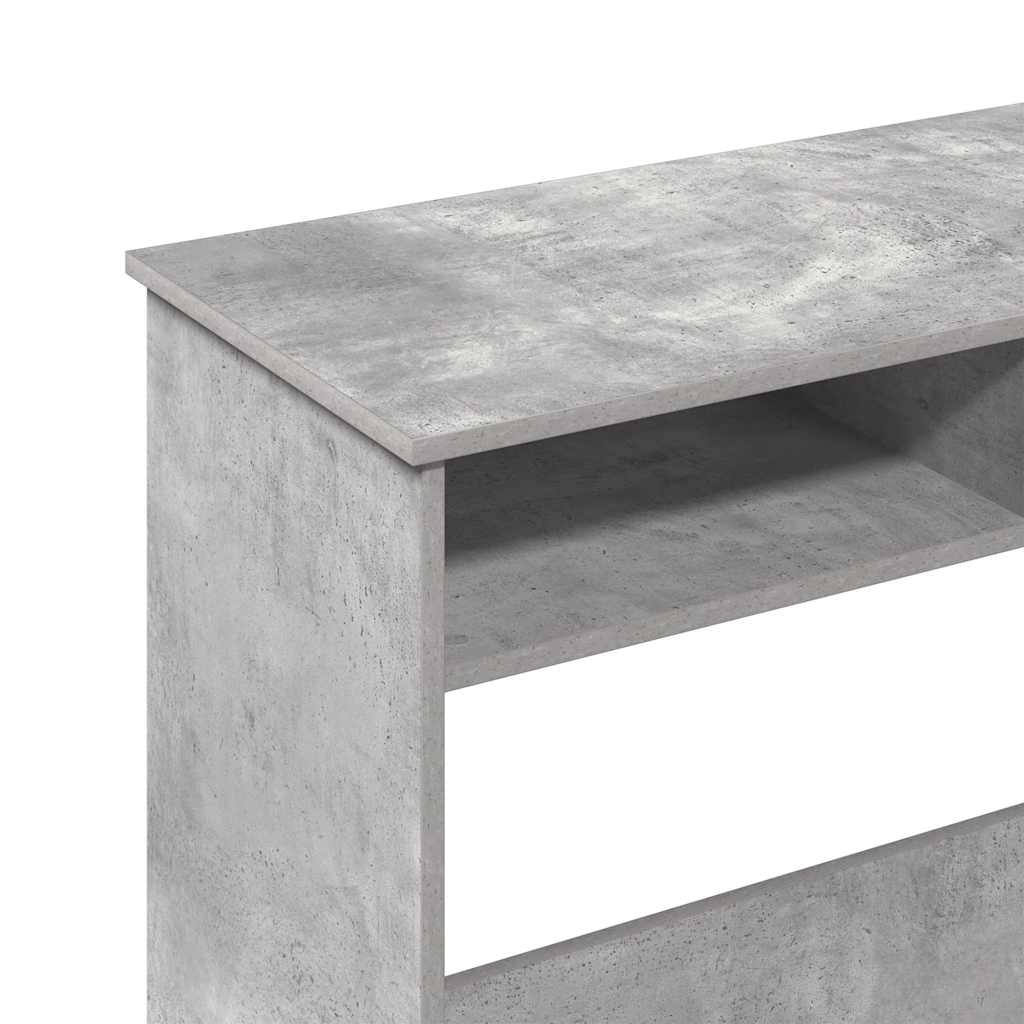 Desk 80x40x75 cm processed wood concrete gray
