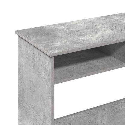 Desk 80x40x75 cm processed wood concrete gray
