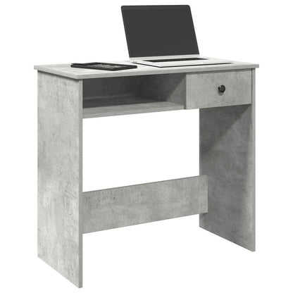 Desk 80x40x75 cm processed wood concrete gray