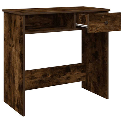 Desk 80x40x75 cm processed wood smoked oak color
