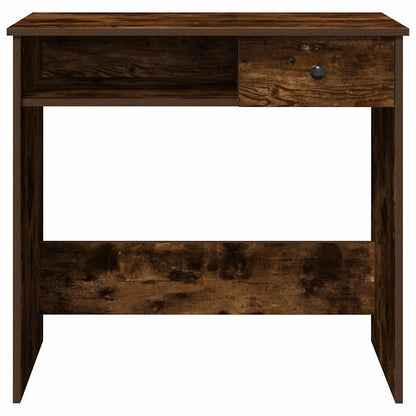 Desk 80x40x75 cm processed wood smoked oak color