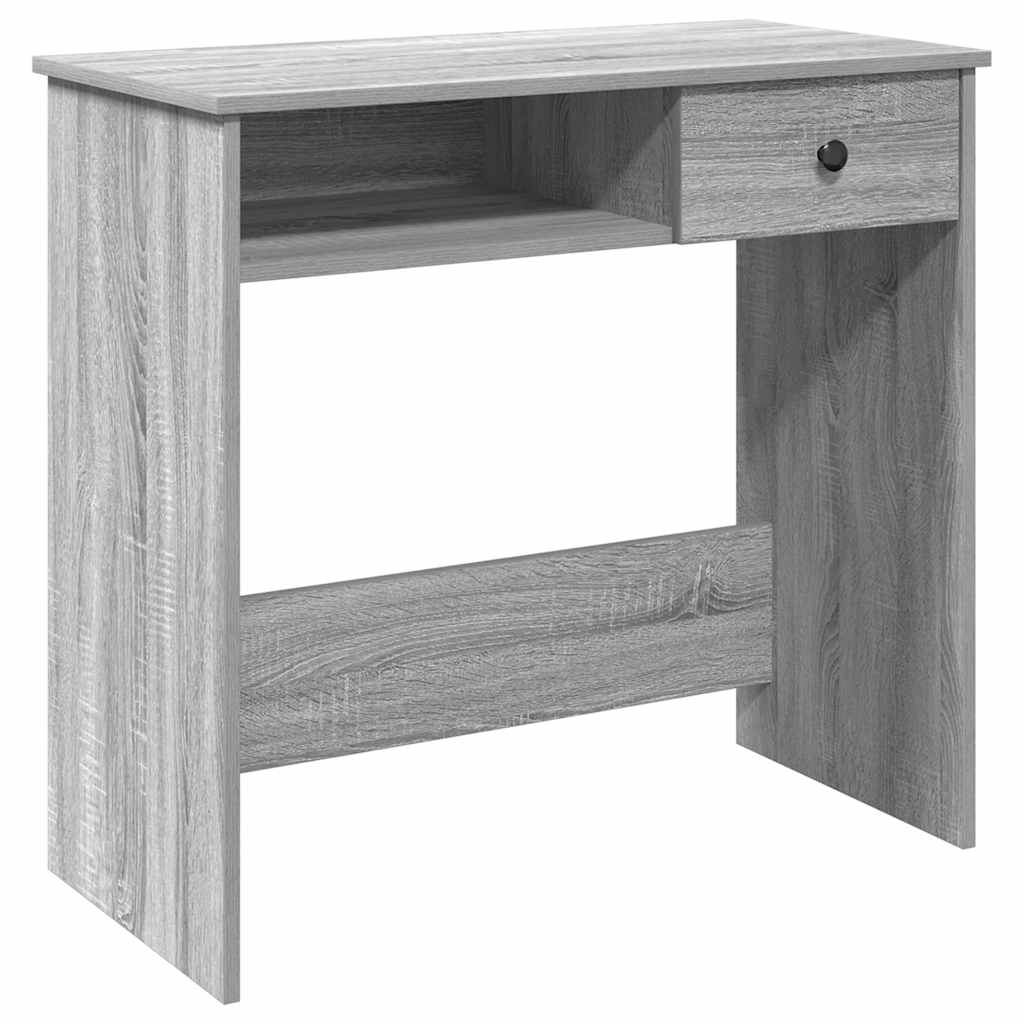 Bureau 80x40x75 cm bewerkt hout grijs sonoma eikenkleurig