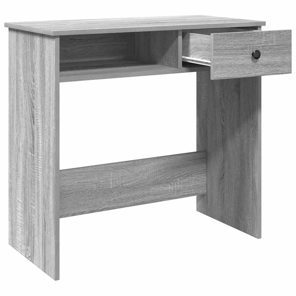 Bureau 80x40x75 cm bewerkt hout grijs sonoma eikenkleurig