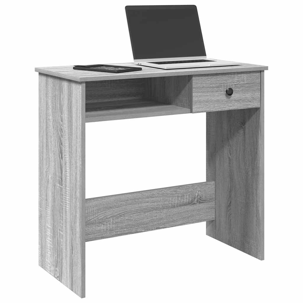 Bureau 80x40x75 cm bewerkt hout grijs sonoma eikenkleurig