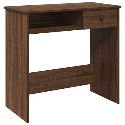 Bureau 80x40x75 cm bewerkt hout bruin eikenkleur