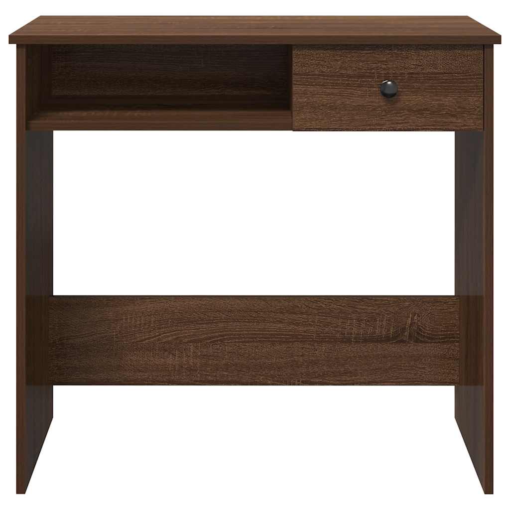 Bureau 80x40x75 cm bewerkt hout bruin eikenkleur