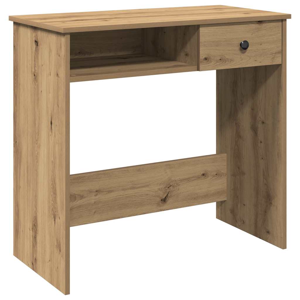 Bureau 80x40x75 cm bewerkt hout artisanaal eikenkleurig
