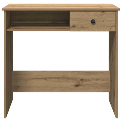 Bureau 80x40x75 cm bewerkt hout artisanaal eikenkleurig