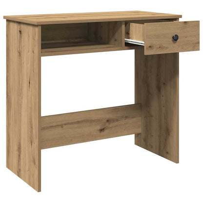 Bureau 80x40x75 cm bewerkt hout artisanaal eikenkleurig