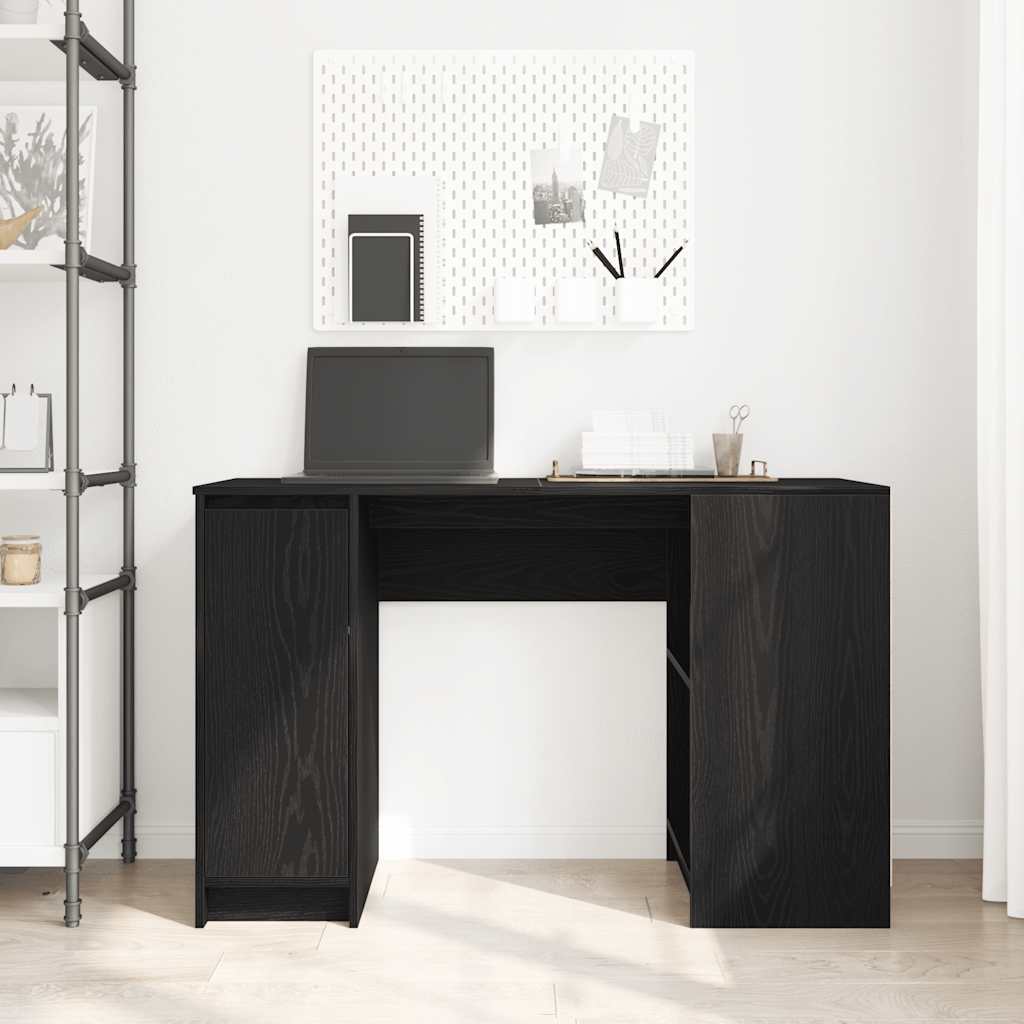 Desk 120x42x76 cm chipboard black oak color