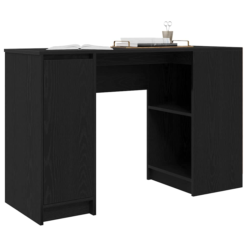 Desk 120x42x76 cm chipboard black oak color