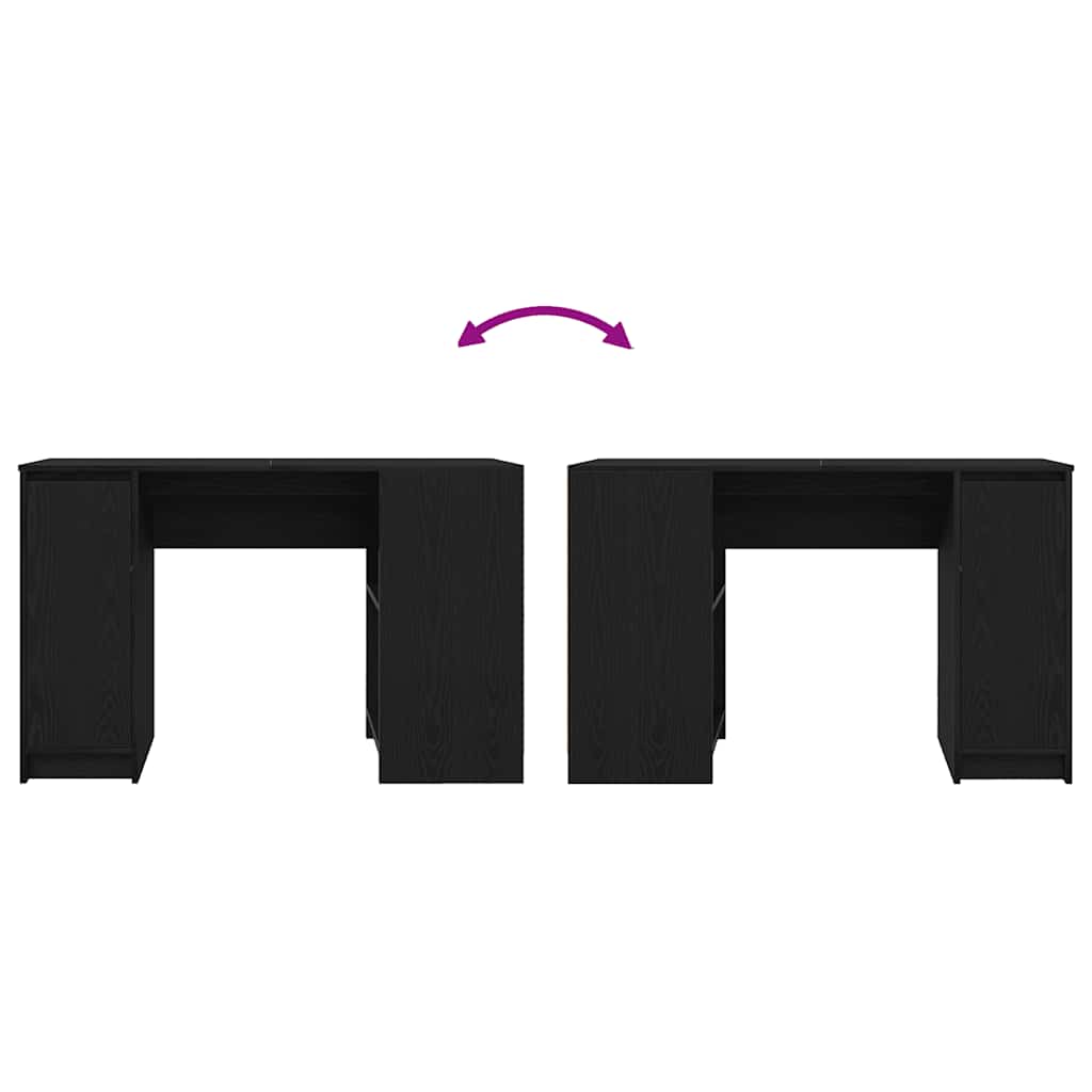 Desk 120x42x76 cm chipboard black oak color