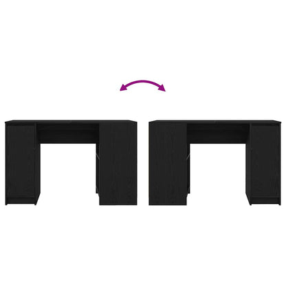 Desk 120x42x76 cm chipboard black oak color