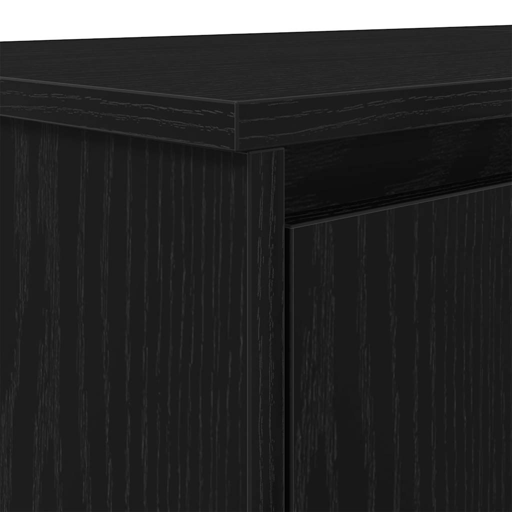 Desk 120x42x76 cm chipboard black oak color
