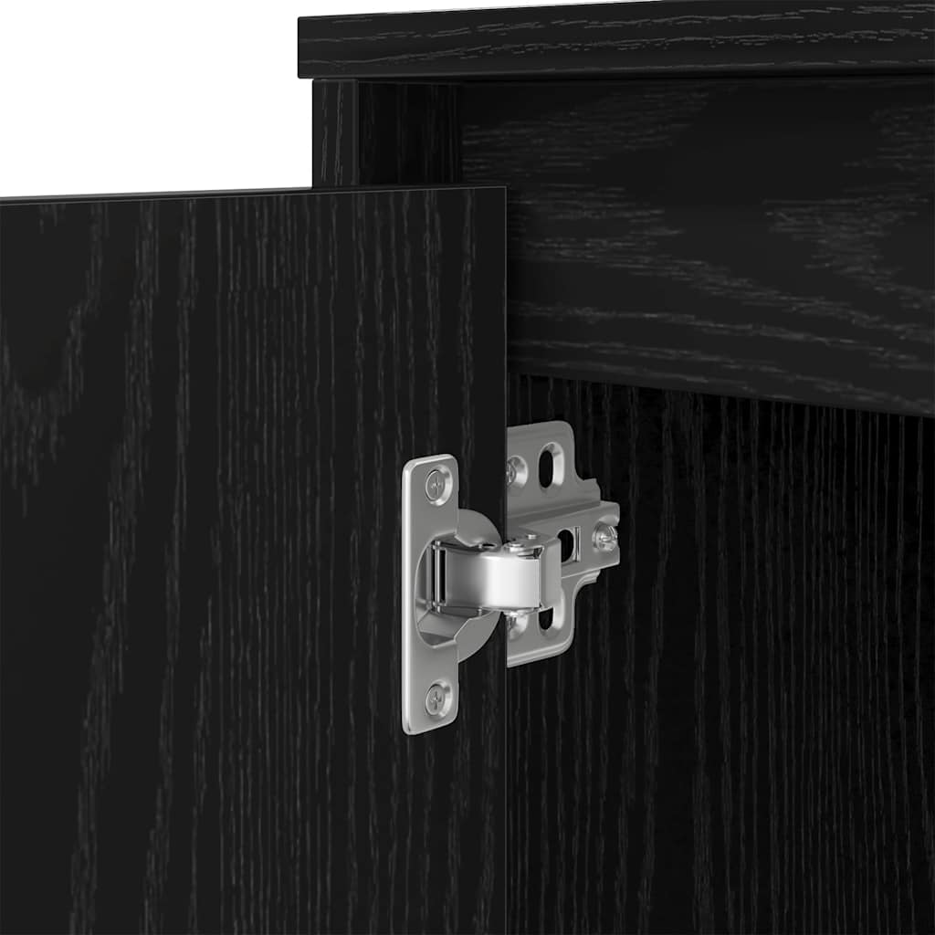 Desk 120x42x76 cm chipboard black oak color