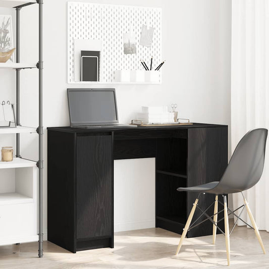 Desk 120x42x76 cm chipboard black oak color