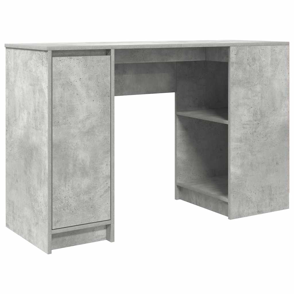 Desk 120x42x76 cm chipboard concrete gray