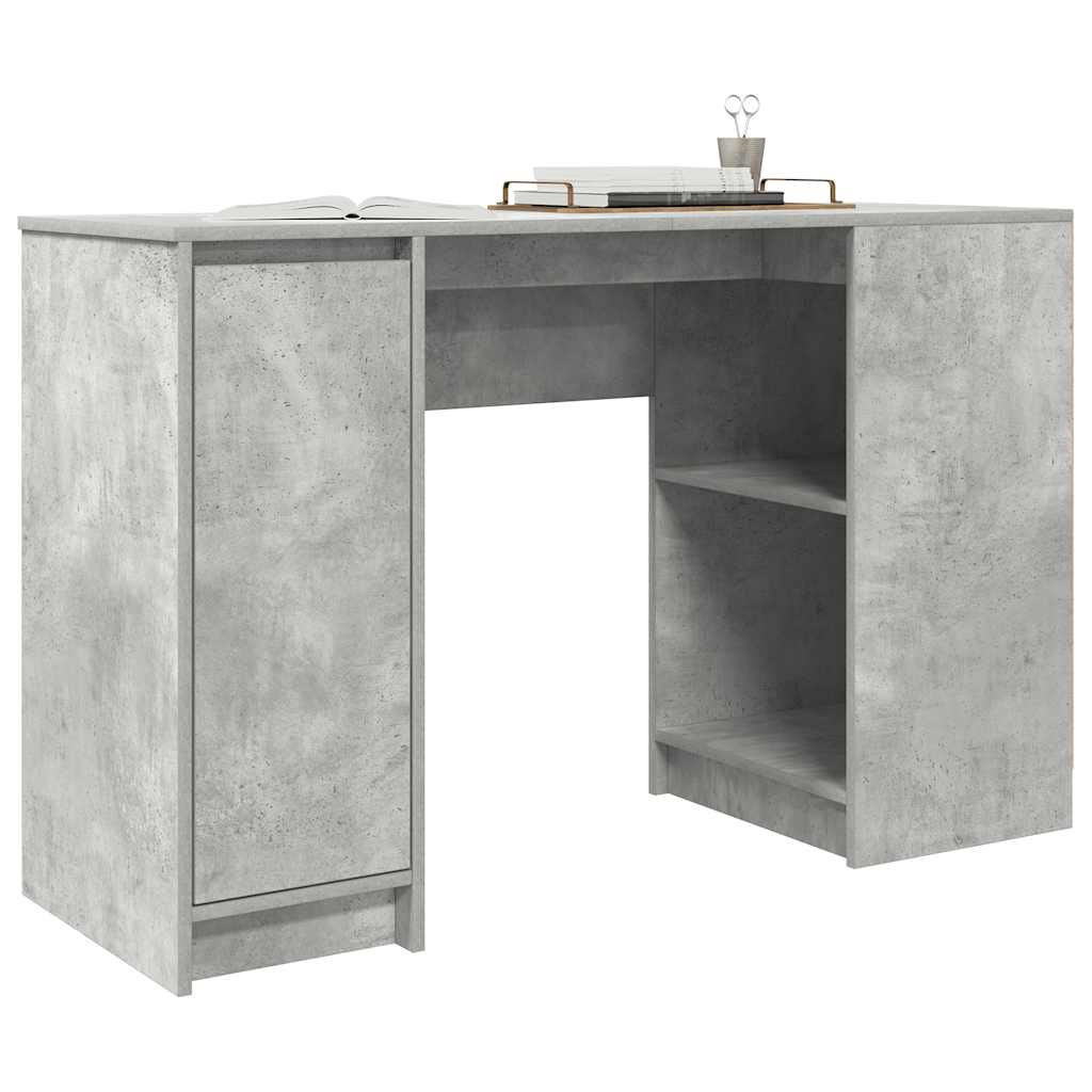 Desk 120x42x76 cm chipboard concrete gray