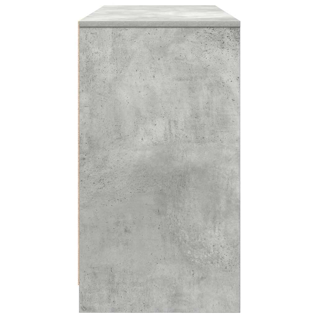 Desk 120x42x76 cm chipboard concrete gray