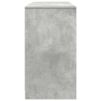 Desk 120x42x76 cm chipboard concrete gray