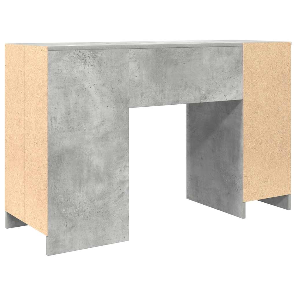 Desk 120x42x76 cm chipboard concrete gray