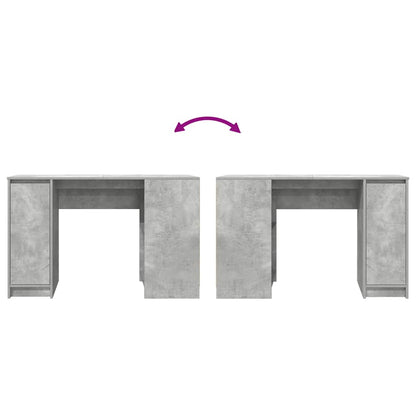 Desk 120x42x76 cm chipboard concrete gray