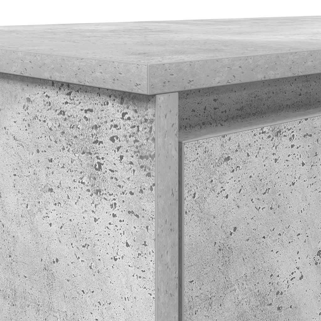 Desk 120x42x76 cm chipboard concrete gray