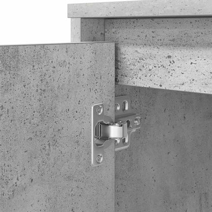 Desk 120x42x76 cm chipboard concrete gray