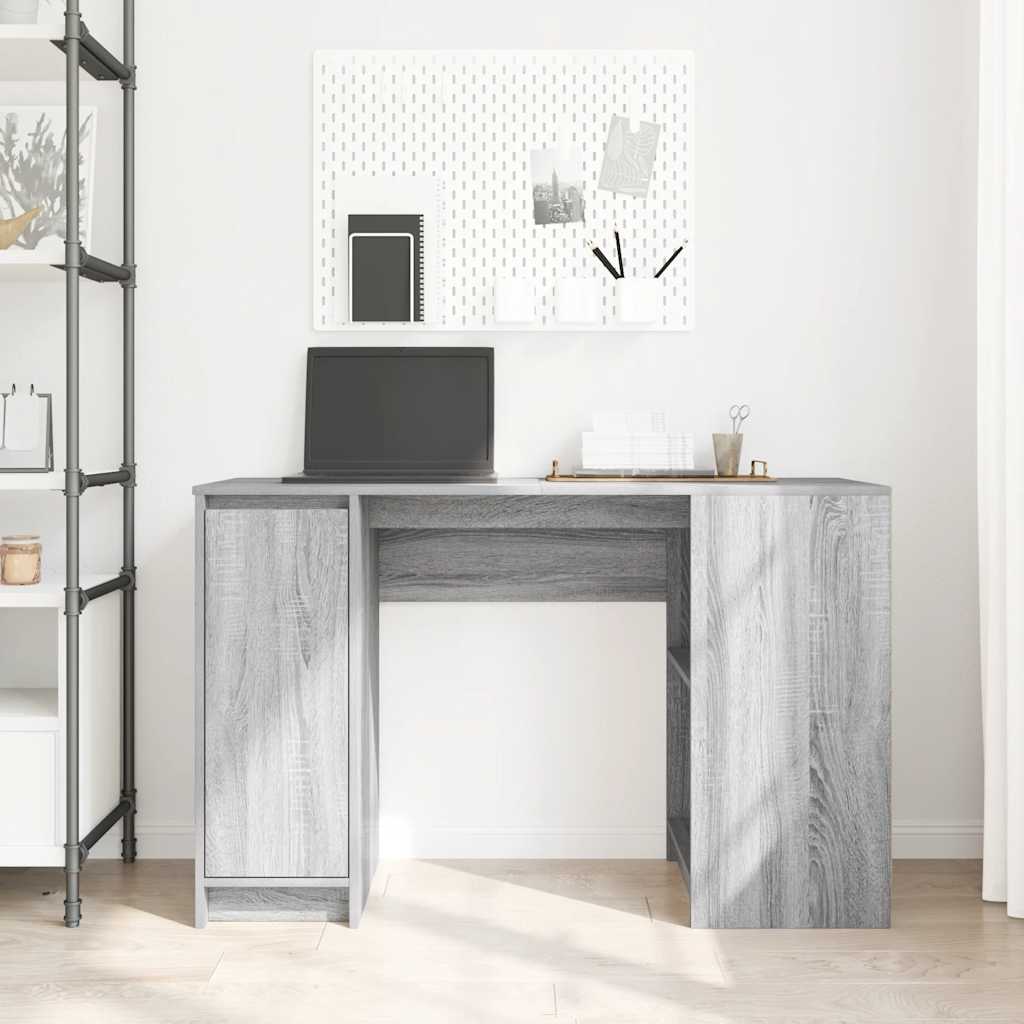 Bureau 120x42x76 cm spaanplaat grijs sonoma