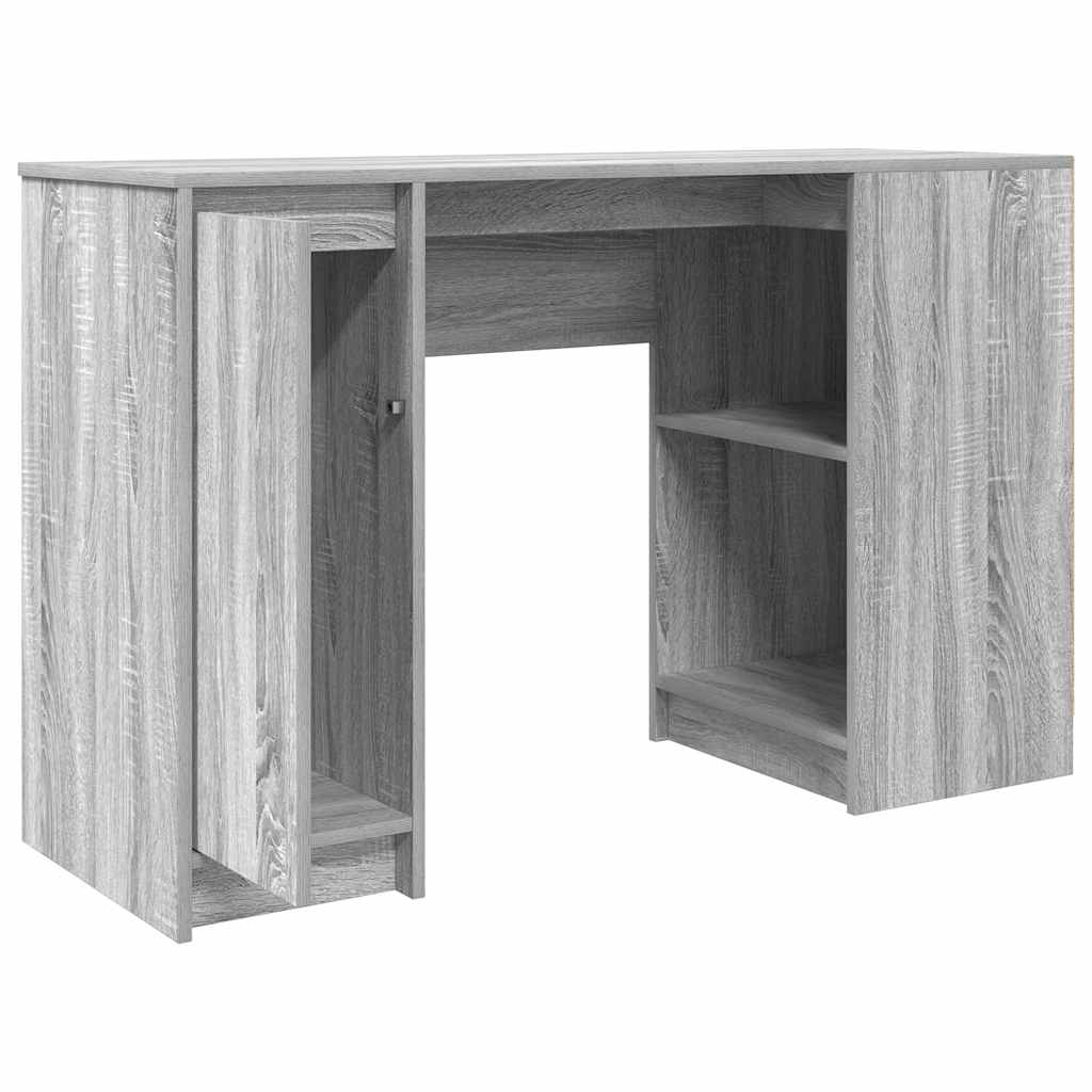 Bureau 120x42x76 cm spaanplaat grijs sonoma