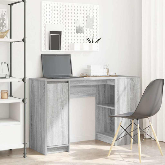 Bureau 120x42x76 cm spaanplaat grijs sonoma