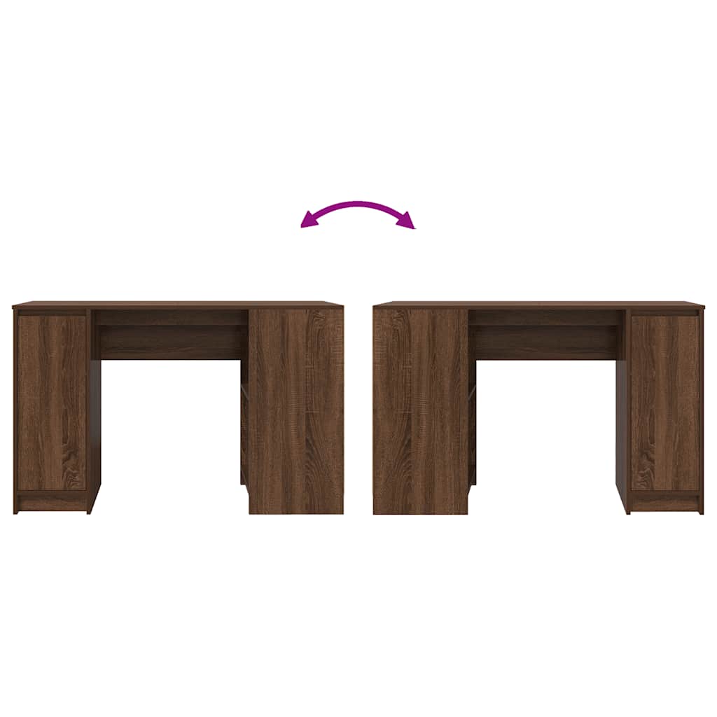 Bureau 120x42x76 cm spaanplaat bruin eikenkleurig