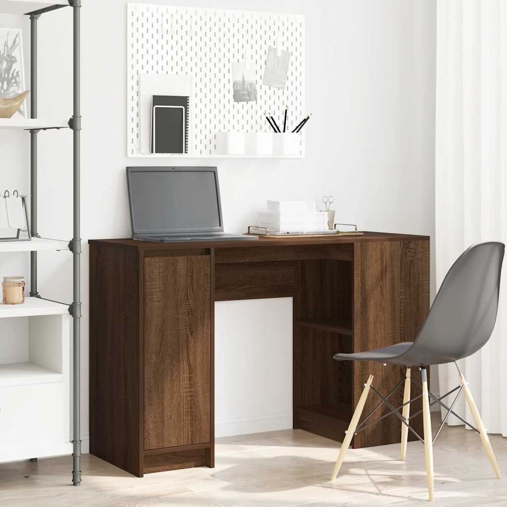 Bureau 120x42x76 cm spaanplaat bruin eikenkleurig
