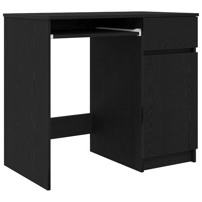 Desk 86x49x76 cm chipboard black oak color