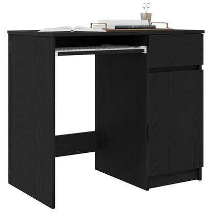 Desk 86x49x76 cm chipboard black oak color