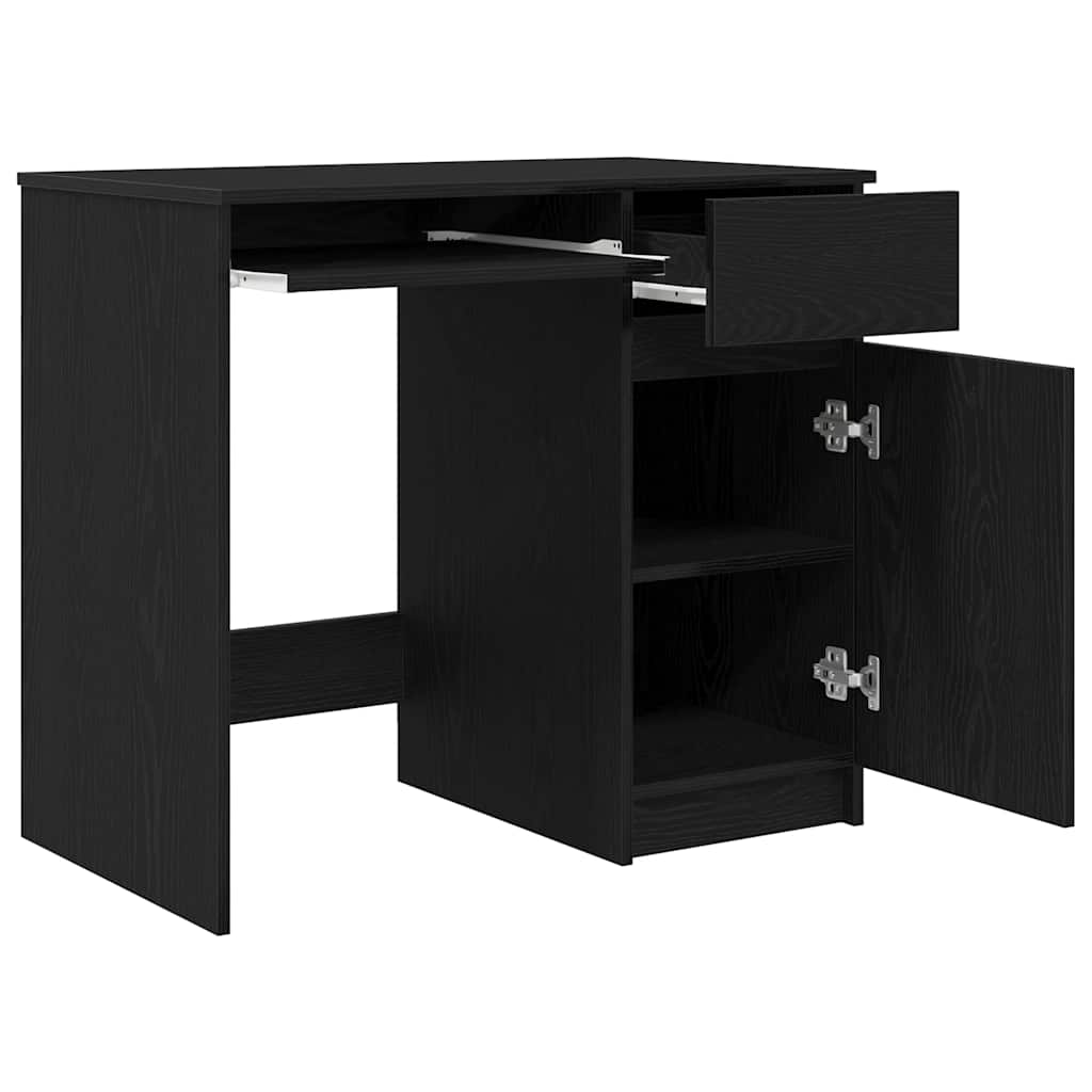 Desk 86x49x76 cm chipboard black oak color