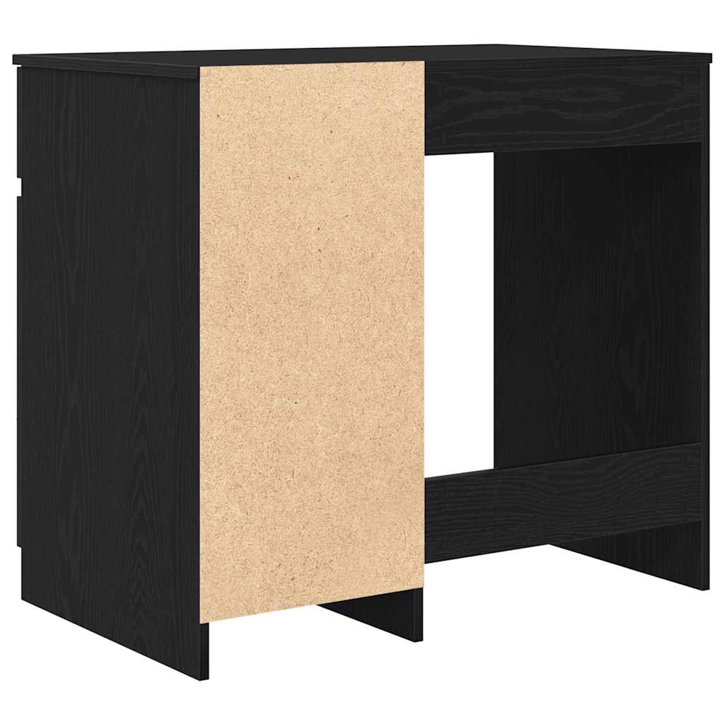 Desk 86x49x76 cm chipboard black oak color