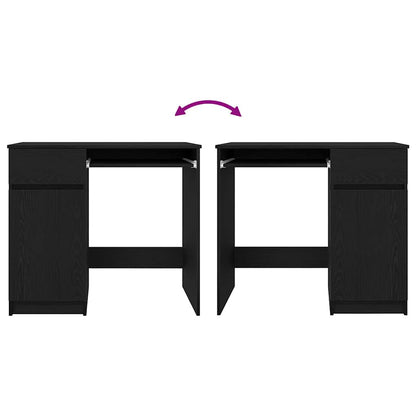 Desk 86x49x76 cm chipboard black oak color