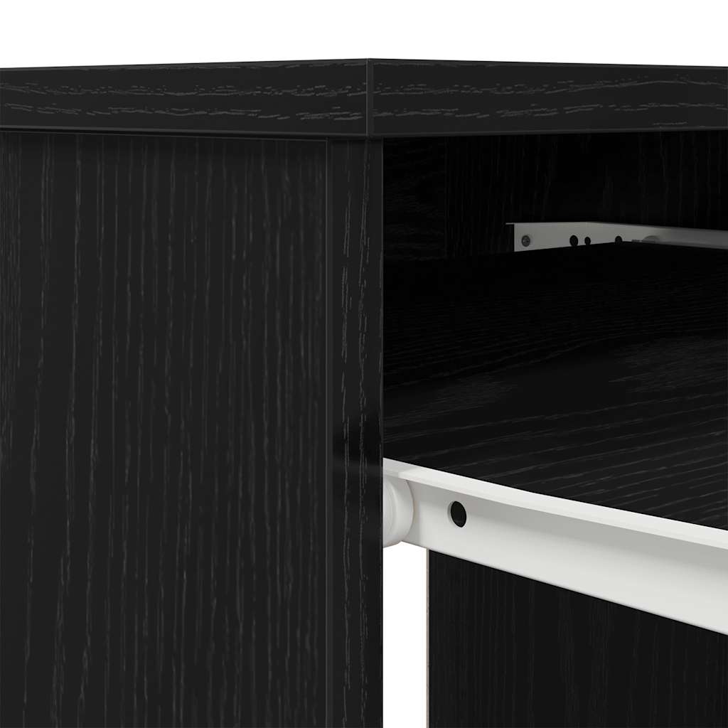 Desk 86x49x76 cm chipboard black oak color