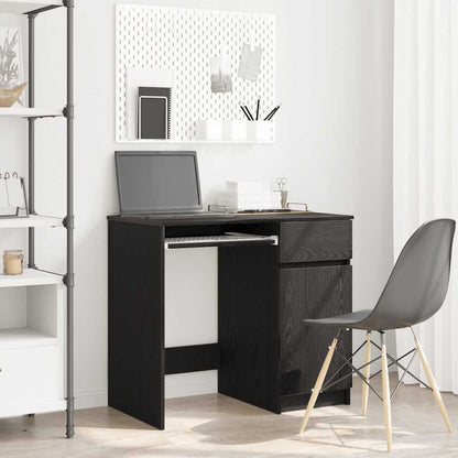 Desk 86x49x76 cm chipboard black oak color