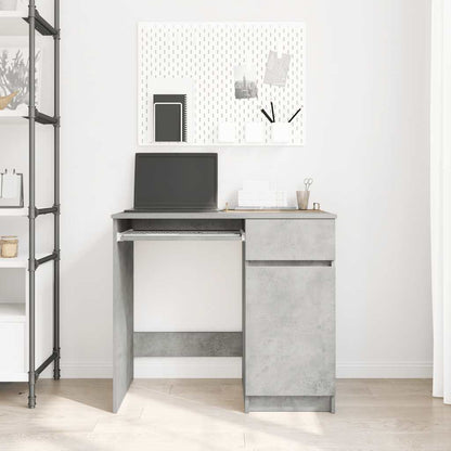 Desk 86x49x76 cm chipboard concrete gray