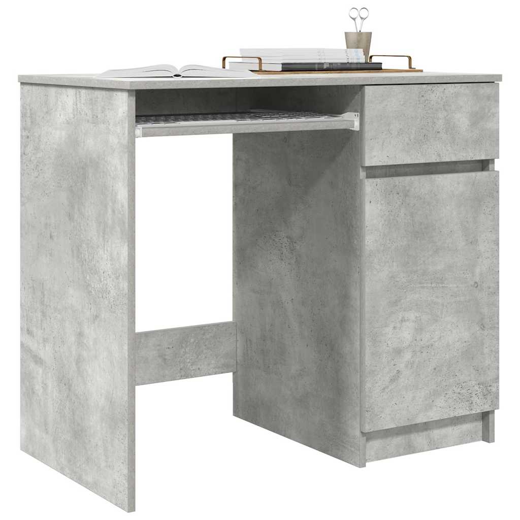 Desk 86x49x76 cm chipboard concrete gray