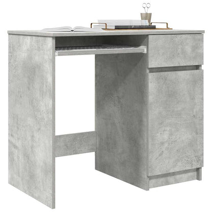 Desk 86x49x76 cm chipboard concrete gray