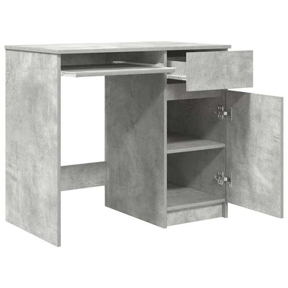Desk 86x49x76 cm chipboard concrete gray