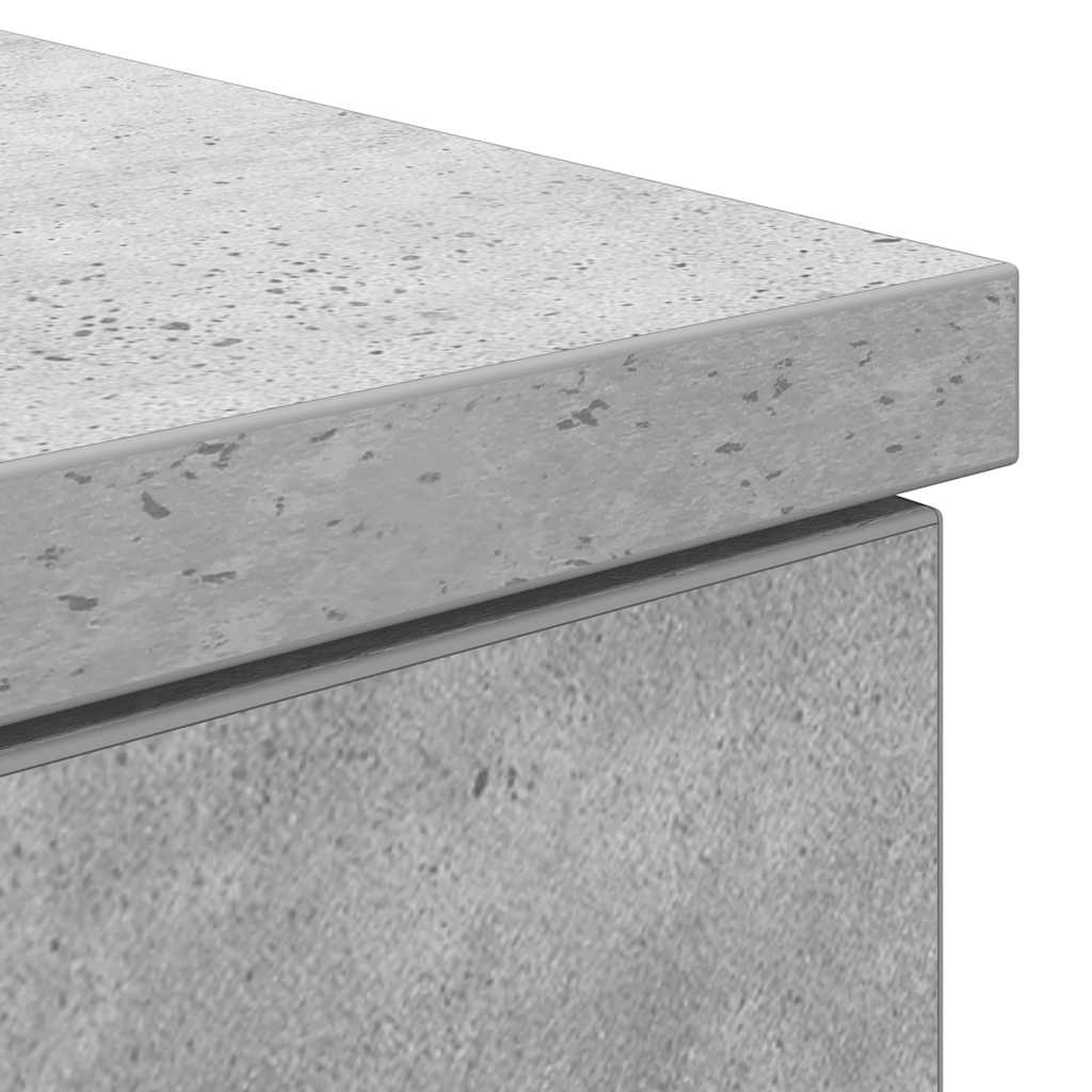 Desk 86x49x76 cm chipboard concrete gray