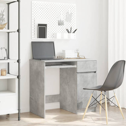 Desk 86x49x76 cm chipboard concrete gray