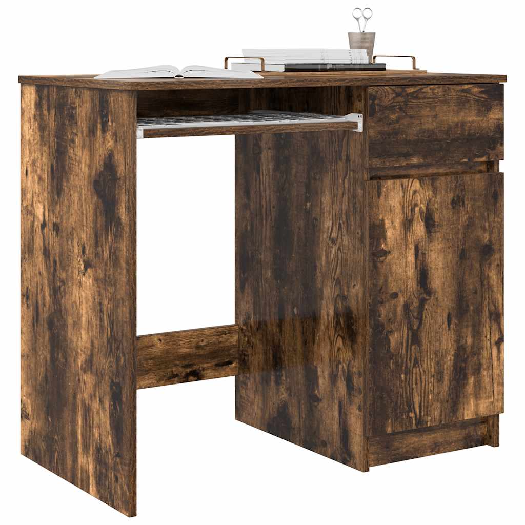Desk 86x49x76 cm chipboard smoked oak color