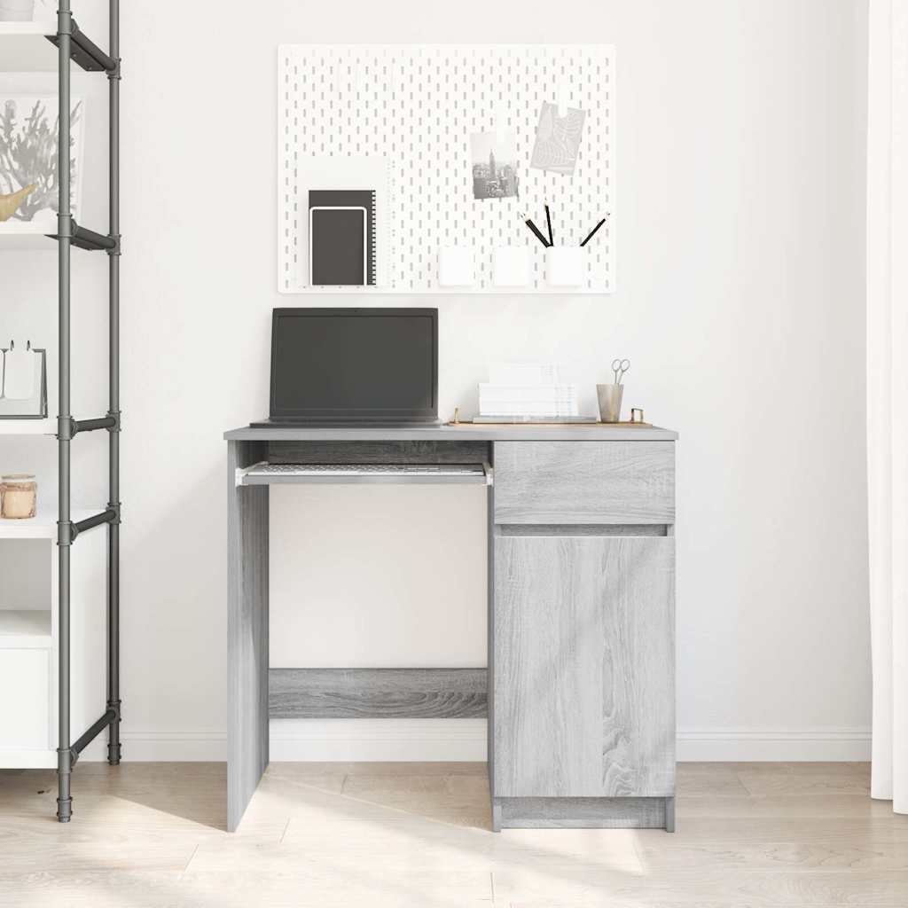 Desk 86x49x76 cm chipboard grey sonoma